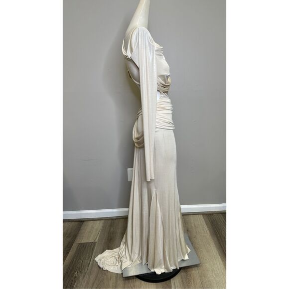 Di Petsa Golden Moonlight Dress in Metallic Gold Size XL $2030 - Picture 13 of 15